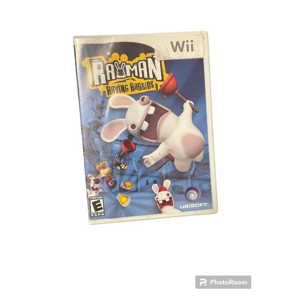 Rayman Raving Rabbids replacement case With manual (Nintendo Wii, 2006)